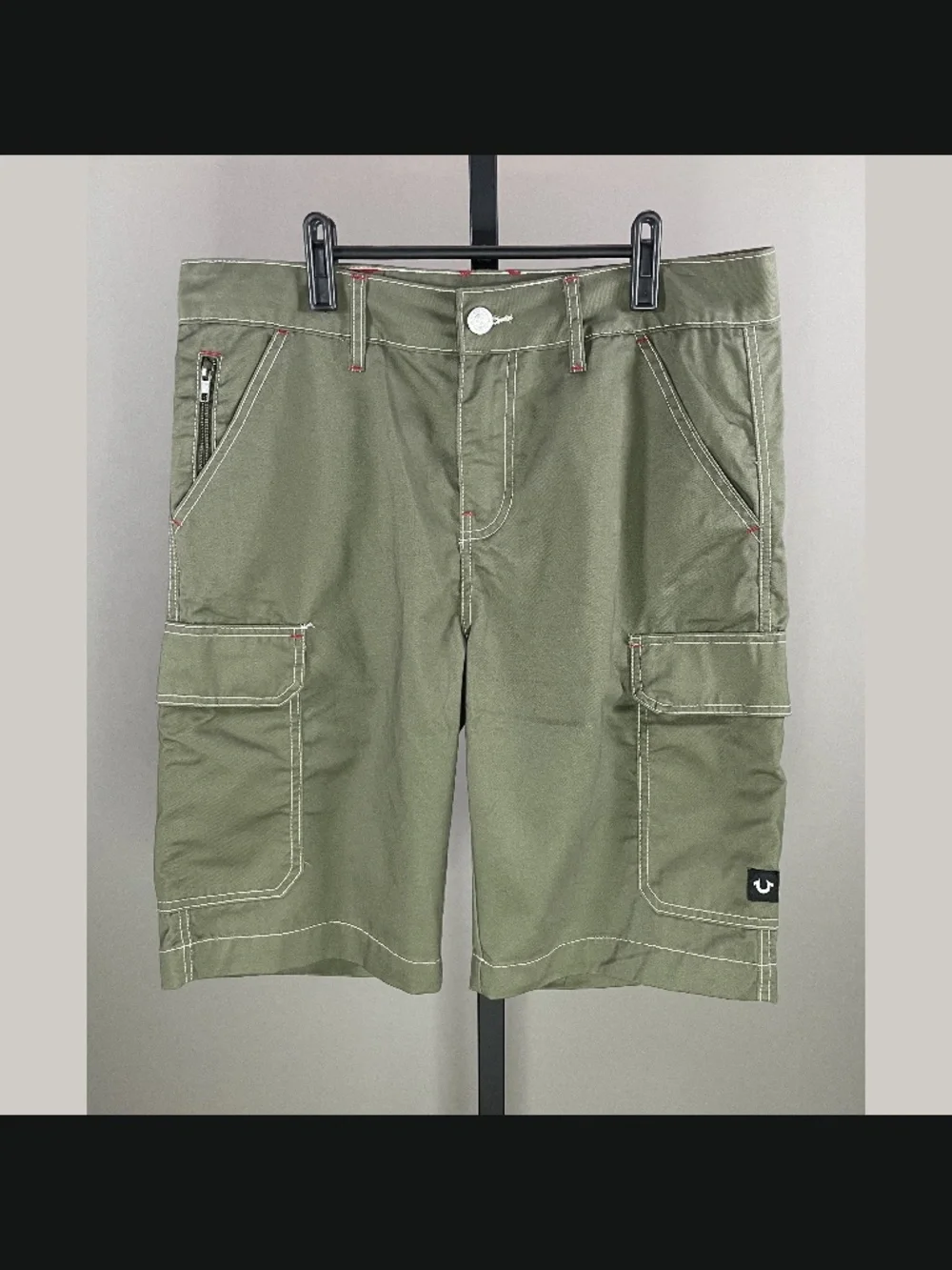 NEW True Religion Shorts Mens 32 green cargo designer summer casual street